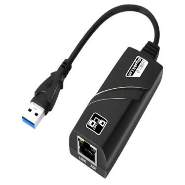 Imagem de Adaptador Usb 2.0 Lan Wireless Placa Rede Externa Rj45 Azul USBRJ45-00