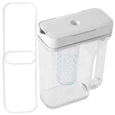 Imagem de Jarro de água DA97-17395A atualizado para refrigerador com 2 peças de anel de vedação compatível com conjunto de tanque de água de substituição de geladeira Samsung Jarra de água peça de referência de