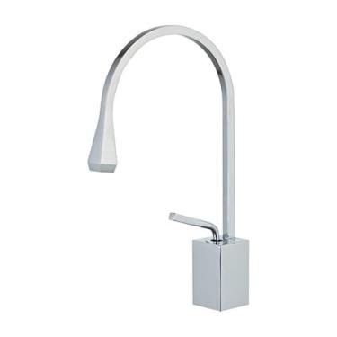 Imagem de Torneira de teto suspensa com gota d'água para banheiro, torneira para banheira, misturador de pia de água quente e fria em latão sólido, ferragens para banheira, quadrado curto e cromado