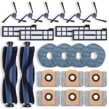 Imagem de Kit de peças de reposição compatível com aspirador de pó Omni Robot Eufy X10 Pro, 2 escovas de rolo, 4 filtros, 6 escovas laterais, 4 esfregões, 6 sacos de pó (pacote com 22)