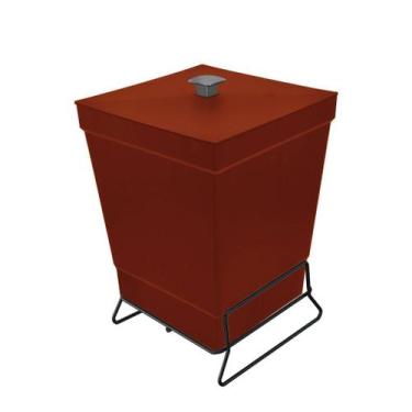 Imagem de Lixeira para Banheiro de Plástico com Suporte Apoio Black - Stolf, Ver