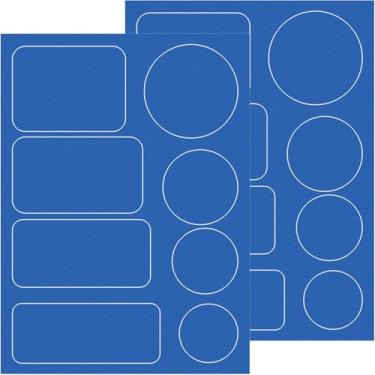 Imagem de Pndeyo 16 peças de remendos de jaqueta acolchoada, remendo de reparo de nylon autoadesivo, tamanhos mistos redondos e retangulares à prova d'água para casaco, barraca, sacos de dormir, calças de