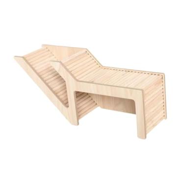 Imagem de Bothyi Hamster House and Habitat, Hamster Hideout, Wood, Small Animal Hideout Hut Play Toy, Castelo de animais de estimação de pequenos animais para ratos, Retângulo