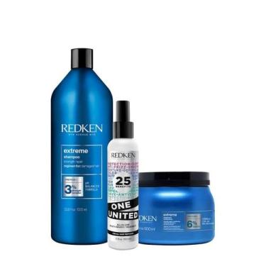 Imagem de Kit Redken Extreme Shampoo Máscara Leave-in  (3 produtos)