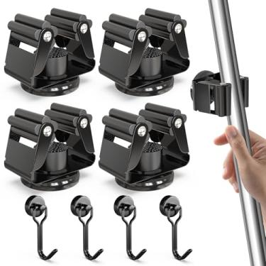 Imagem de 3-H Suporte magnético para vassoura, gancho magnético forte, pacote com 8, suporte de vassoura, suporte de parede para garagem, jardim, galpão, sistema de armazenamento, lavanderia, casa, cozinha