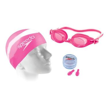 Imagem de Kit de Natação Speedo Swim SLC Rosa, Rosa, Único