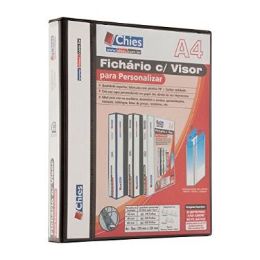 Imagem de Fichário 4 Argolas A4 27X32x40cm Preto 1399 1 UN Chies