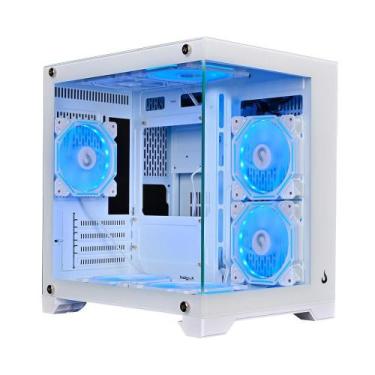 Imagem de Gabinete Rise Mode Galaxy Full Glass Mid Tower Vidro Preto