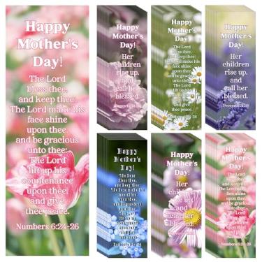 Imagem de TICIAGA Marcadores de livro para mães religiosas cristãs – 120 peças de marcadores de livro de papel floral para mãe, lembrança com escrituras inspiradoras, conjunto a granel para eventos da igreja