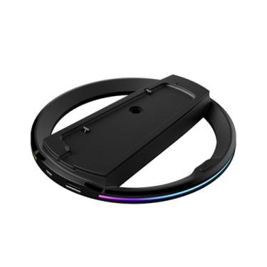 Imagem de AARONMEI Suporte de resfriamento vertical de LED RGB compatível com PlayStation 5 Slim/Pro - Base estável antiderrapante para acessórios de console PS5 Slim e Pro (preto)