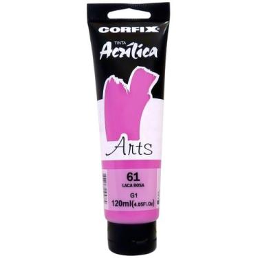 Imagem de Tinta Acrílica Arts Corfix 120ml G1 - 85120, 061 - LACA ROSA