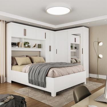 Imagem de Quarto Modulado Casal com Espelho e Cama 7 Portas Belém Carioca Móveis