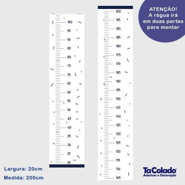 Imagem de Régua de Crescimento Simples Line - TACOLADO PAPEL DE PAREDE, Azul