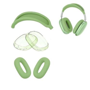 Imagem de AGAOSH Capa de silicone para fones de ouvido AirPods Max (2024/2020), capas para fones de ouvido/capas de fone de ouvido de TPU macio/acessórios de proteção para Apple AirPods Max (USB-C/Lightning