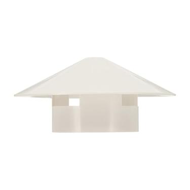 Imagem de PATIKIL Tampa de chaminé de 7,6 cm, tampa de ventilação de telhado, capa de chuva de PVC, chaminé redonda, em forma de cogumelo, capa de ventilação para lareira tubo de fogão externo, branco