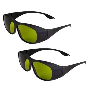 Imagem de LADYPONYCSC Óculos de segurança a laser, óculos de segurança, óculos de segurança a laser de 1064 nm, óculos profissionais de proteção ocular a laser OD6+ para cortador de gravador a laser, pacote com