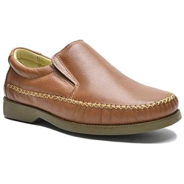 Imagem de Sapatilha Mocassim Masculino Couro Super Conforto 165 Dt (37, Whisky)