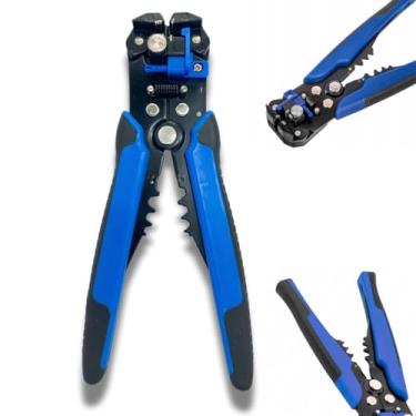 Imagem de Alicate Desencapador Automático, Corta e Desencapa Fios 0,2-6,0mm², Cabo Ergonômico, Azul e Preto, para Eletricistas