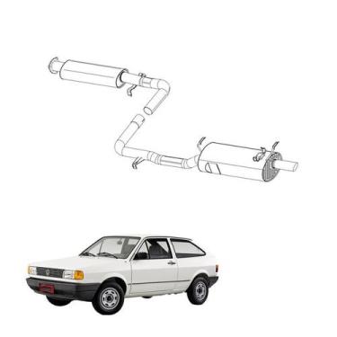 Imagem de Kit Completo Escapamento Gol 1.6 1994 1995 1996 Audi - Pioneiro