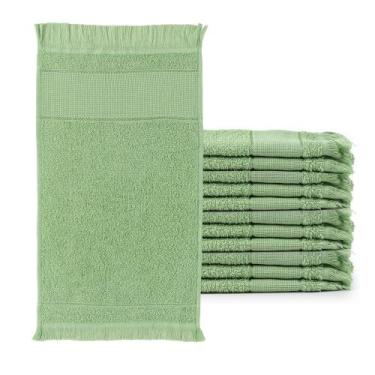 Imagem de Kit 12 Toalha Manicuri Lavabo Academia Fitness Treinar Verde - Dianell