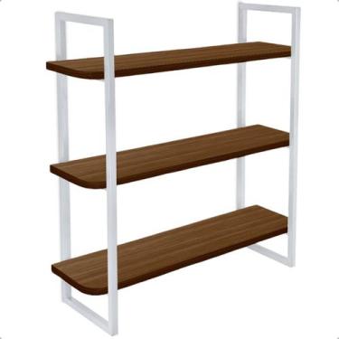 Imagem de Prateleira Tripla Nicho Alba Modelo Industrial Decoração Casa 60x15 - 