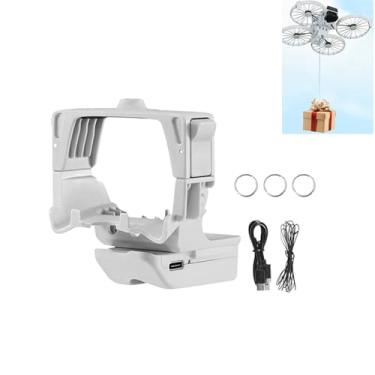 Imagem de LICHIFIT Sistema de drone Airdrop para lançador geomagnético DJI FLIP com interface de orifício de parafuso de 1/4 Suporte de expansão para entrega de carga útil Dispositivo de queda de ar