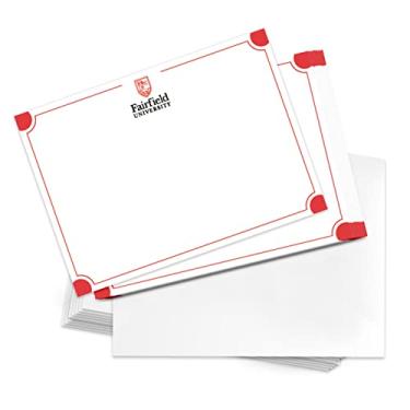 Imagem de Fairfield University Notecards Papelaria Cartolina FU Stags Pacote com 10 Inclui Envelopes Memo Party Thank You (Notecard 4b)