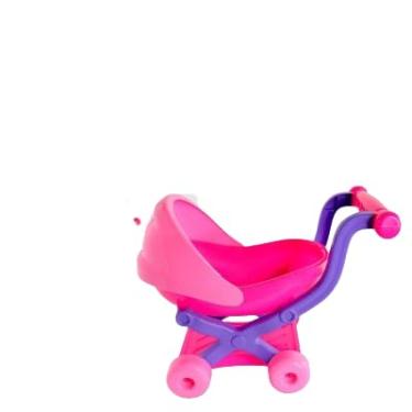 Imagem de Carrinho de Boneca Infantil, Rosa e Roxo, Plástico Durável
