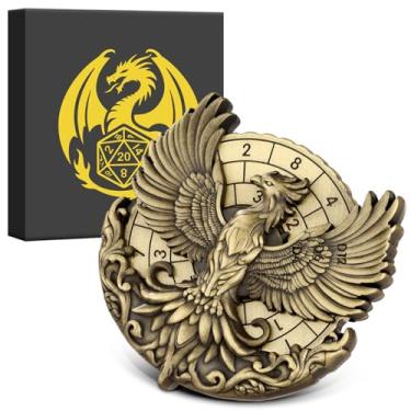 Imagem de Spinner DND Dice Set, 7-in-1 Fingertip Gyro Metallic DND Dice, DND Starter Set, Phoenix Dice Spinner for DND Dice Set, D&D Gifts with Gift Box, Role Playing Game Board Game Accessories, Bronze
