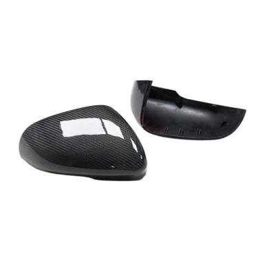 Imagem de Capa de espelho retrovisor compatível com Jaguar XE XF XK XJL I-PACE 2009-2022 Capa de espelho lateral de fibra de carbono real, capa de substituição de moldura(B Replacement style)