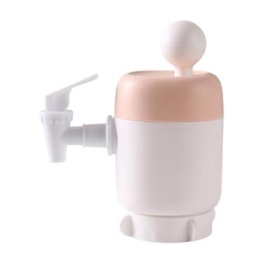 Imagem de Wswqop Bomba manual para recipiente de água potável, universal à prova de vazamentos, acessórios de cozinha, dispensador compacto de pressão manual portátil, Rosa