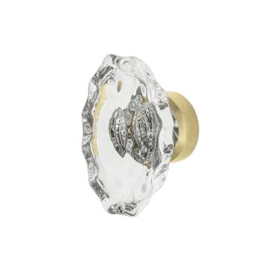 Imagem de Nostalgic Warehouse Puxador de armário Chateau Crystal 4,45 cm em latão acetinado