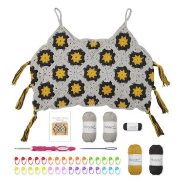 Imagem de Noocro Regata com kit de crochê (cinza dourada)