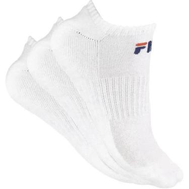 Imagem de Kit de Meias Fila Tripack Cano Curto Unissex - Branco, 39/43