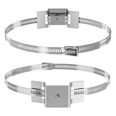 Imagem de Fxzqgnh Kit de Montagem de Poste de Sinalização 2x, Ajustável, Versátil, Portátil, 4-15 Polegadas, Ferragem para Postes de Energia de Parque, Postes de Ilumin