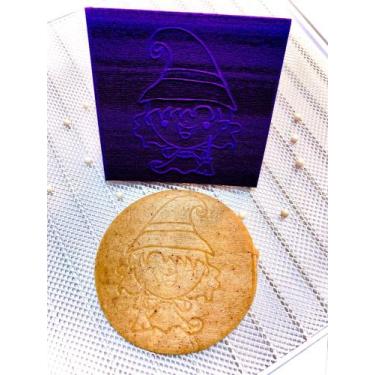 Imagem de B25 carimbo para biscoitos confeitaria artesanato halloween bruxa - co