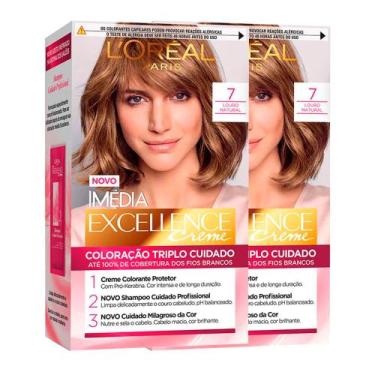 Imagem de L'Oréal Paris Coloração Imédia Excellence Kit - 7 Louro Natural, Kit