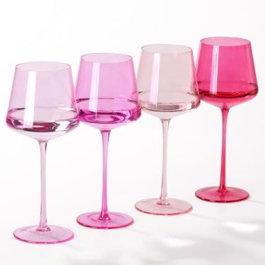 Imagem de SIPBYSOP 4 peças de taças de vinho rosa choque