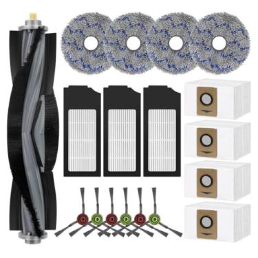 Imagem de Chuancheng Kit di Accessori di Ricambio per aspirapolvere Ecovacs Deebot X1 Turbo/Omni Robot, 1 Spazzola Principale, 6 spazzole Laterali, 3 filtri Hepa, 4 Panno per mocio, 4 Sacchetti per la PolvereQ