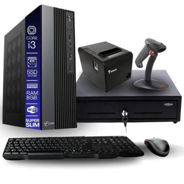 Imagem de Kit Automação PDV TOB Intel i3 8GB SSD 120GB Win10 Rede S/Fio Teclado 