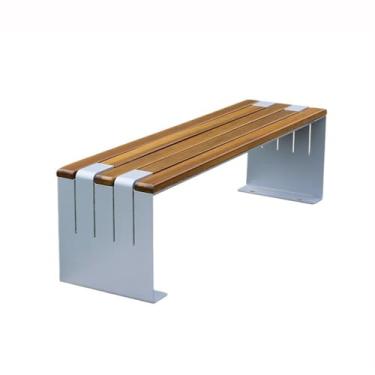 Imagem de ZzleoyuUUs-12 Banco de jardim ao ar livre, costas nuas, banco externo para duas pessoas, banco longo de parque de lazer (grande)