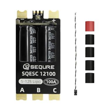 Imagem de SEQURE 100A Brushless Motor ESC 5-12S Electric Speed Controller for RC Drones Airplanes Helicopters BLHeli_32 Firmware Support 128KHz PWM Frequency