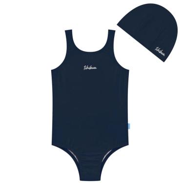 Imagem de Maiô Natação Infantil com Touca Proteção UV50+ Cores Kamylus