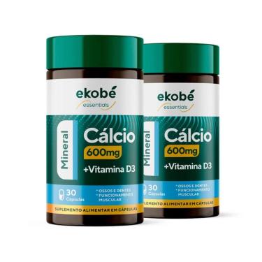 Imagem de Cálcio 600mg  + Vitamina D3 Mineral 30 Cápsulas Ekobé