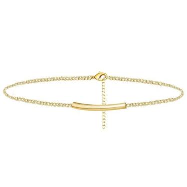 Imagem de Tornozeleira dourada da joia da tornozeleira da praia do tamanho ajust