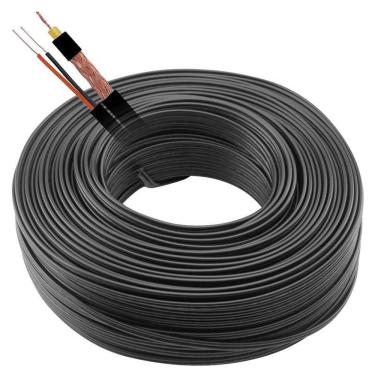Imagem de Cabo Coaxial  Cftv  Preto 80% - Rf 4Mm 100 Metros