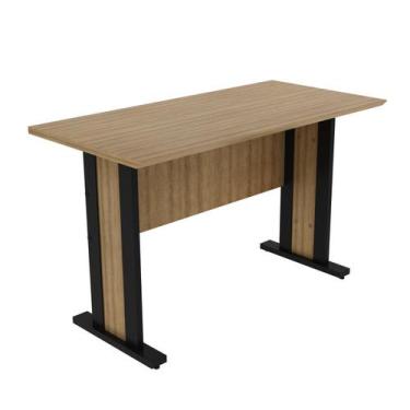 Imagem de Mesa Reta de Escritório 117cm com Tampo de 25mm Office - Tecno Mobili
