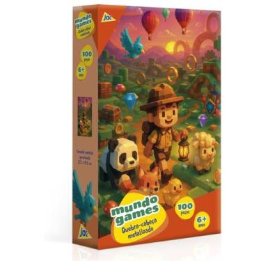 Imagem de Quebra-Cabeça 100 Peças Encapado Mundo Games - Toyster