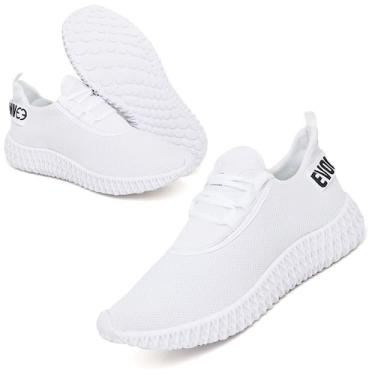 Imagem de Tênis Esporte Casual Sola 3D Confortavel  Branco - Evoltenn, Branco, 4