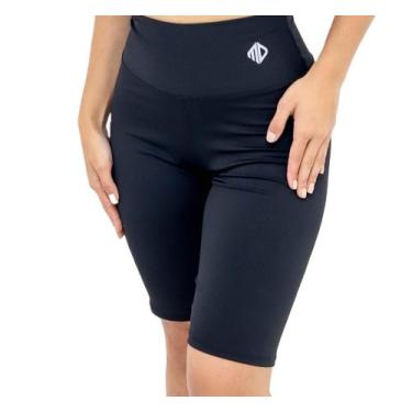 Imagem de Bermuda Ciclista  Legging feminina , Cintura Alta em Suplex do P ao G3